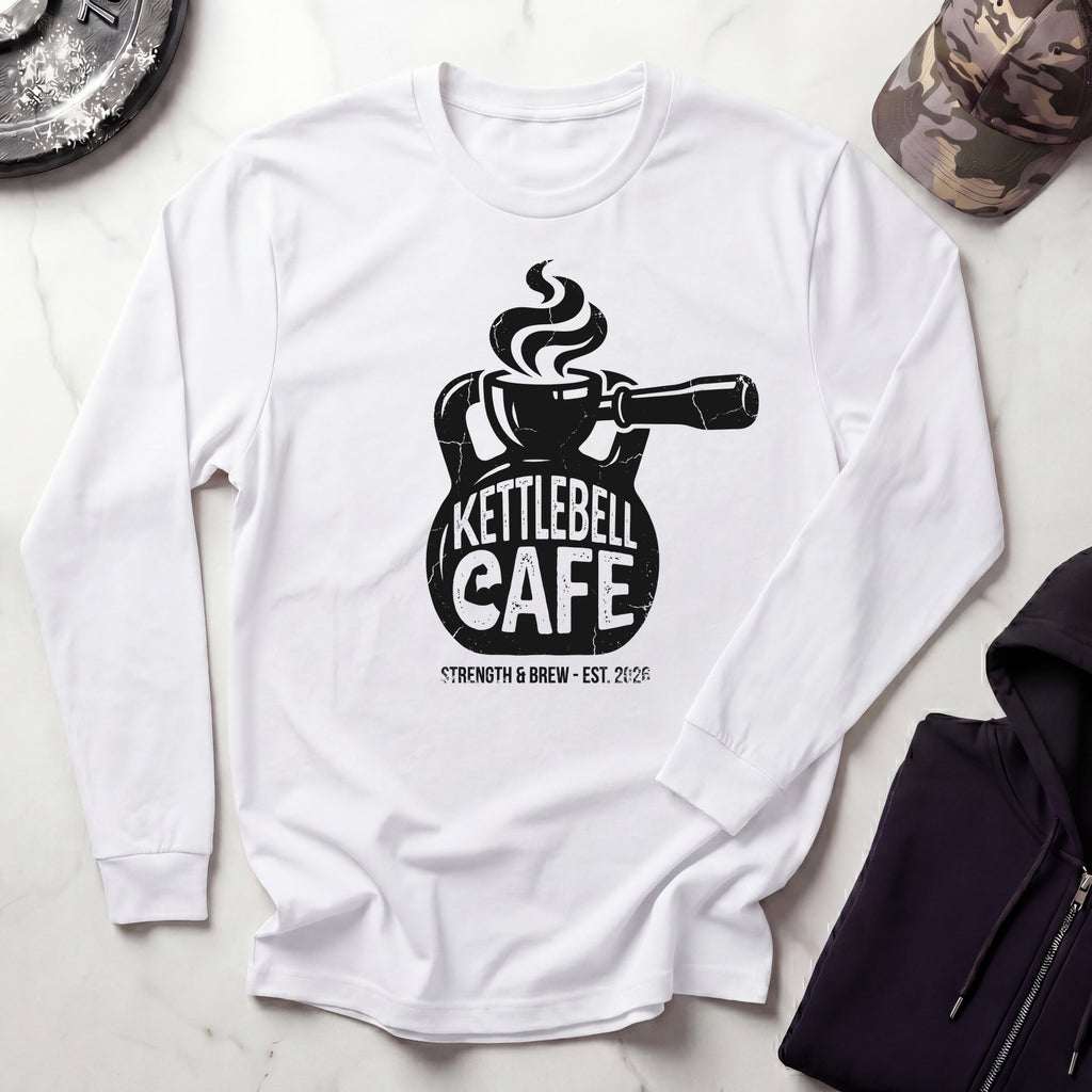 Kettlebell Cafe Vintage Long Sleeve Gym Tee