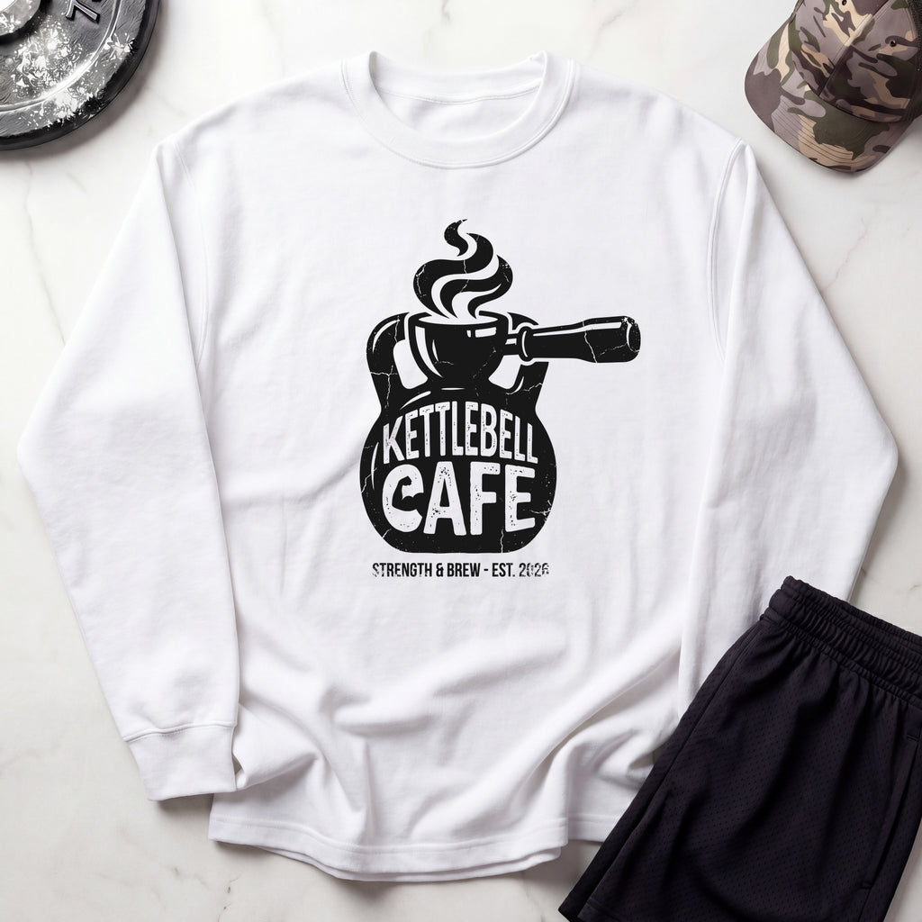 Kettlebell Cafe Vintage Gym Crewneck Sweatshirt