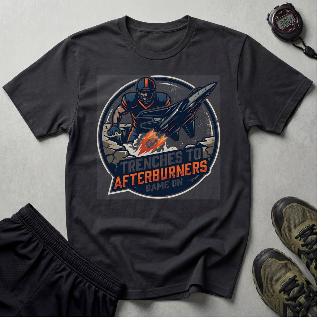 Gridiron Trenches To Afterburners Gym T-Shirt