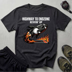 Gridiron Highway To Endzone Revvin Up Gym T-Shirt