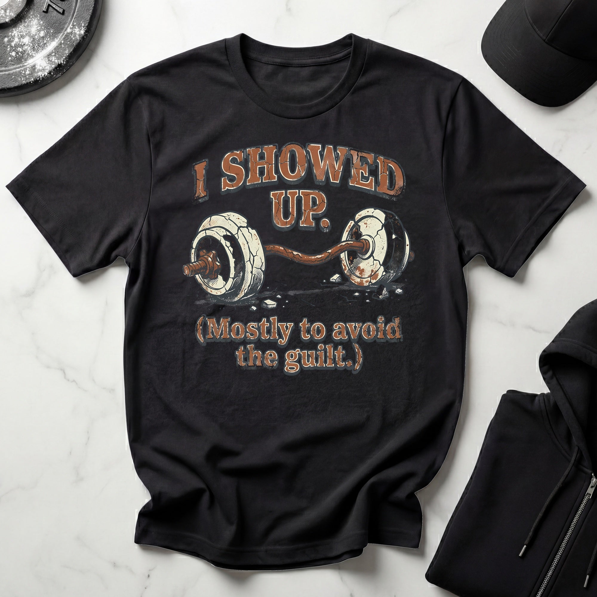 I Showed Up Vintage Gym Tee Shirt