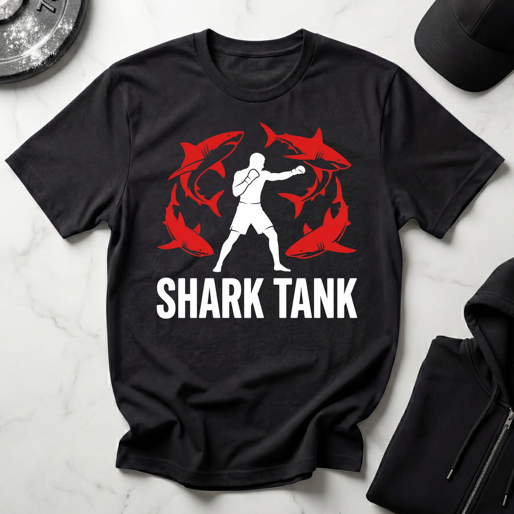 MMA Shark Tank Training Red Gym T-Shirt