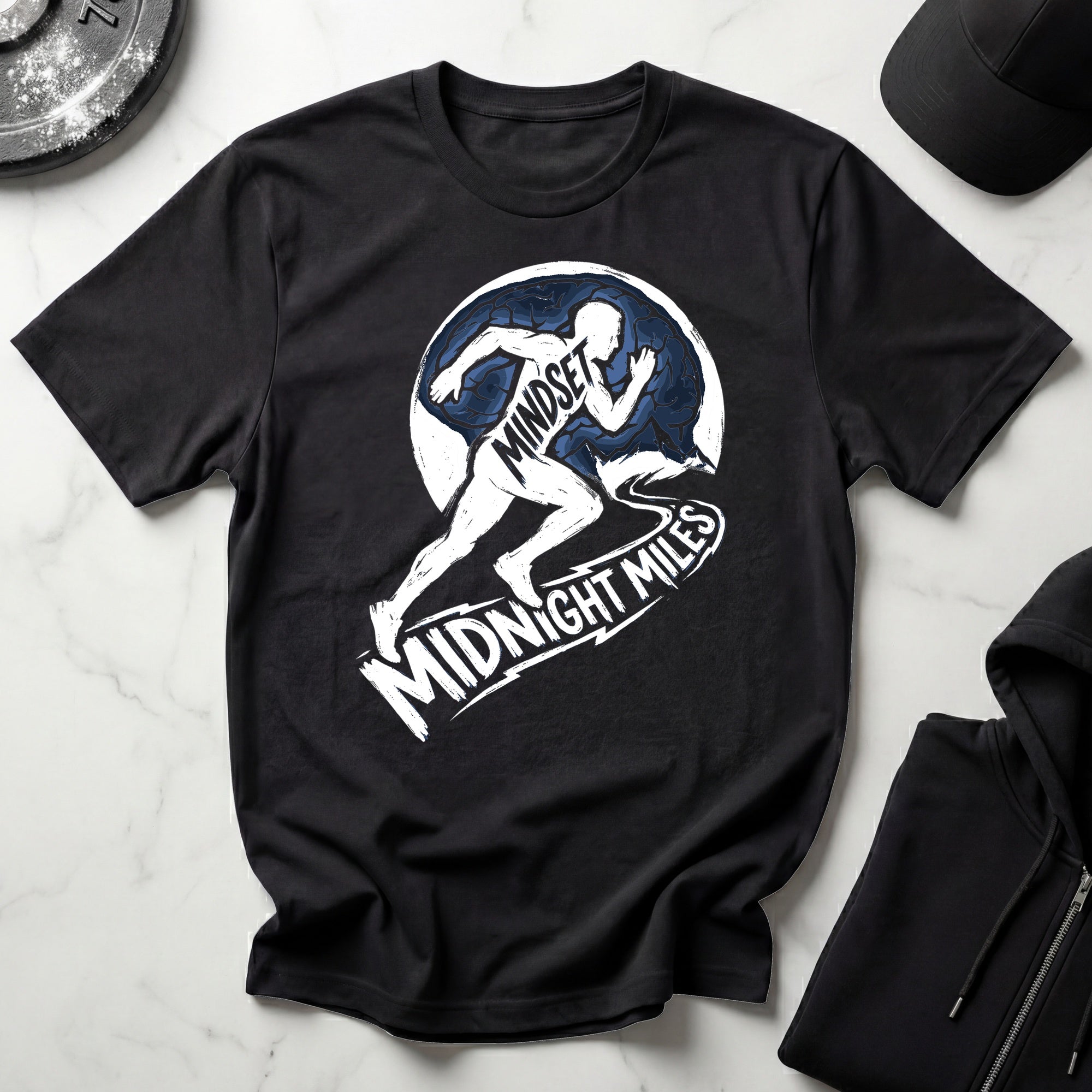 Midnight Miles Marathon Mindset Gymwear T-Shirt