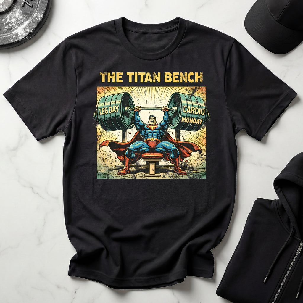 Retro Comic Titan Bench Gymwear T-Shirt