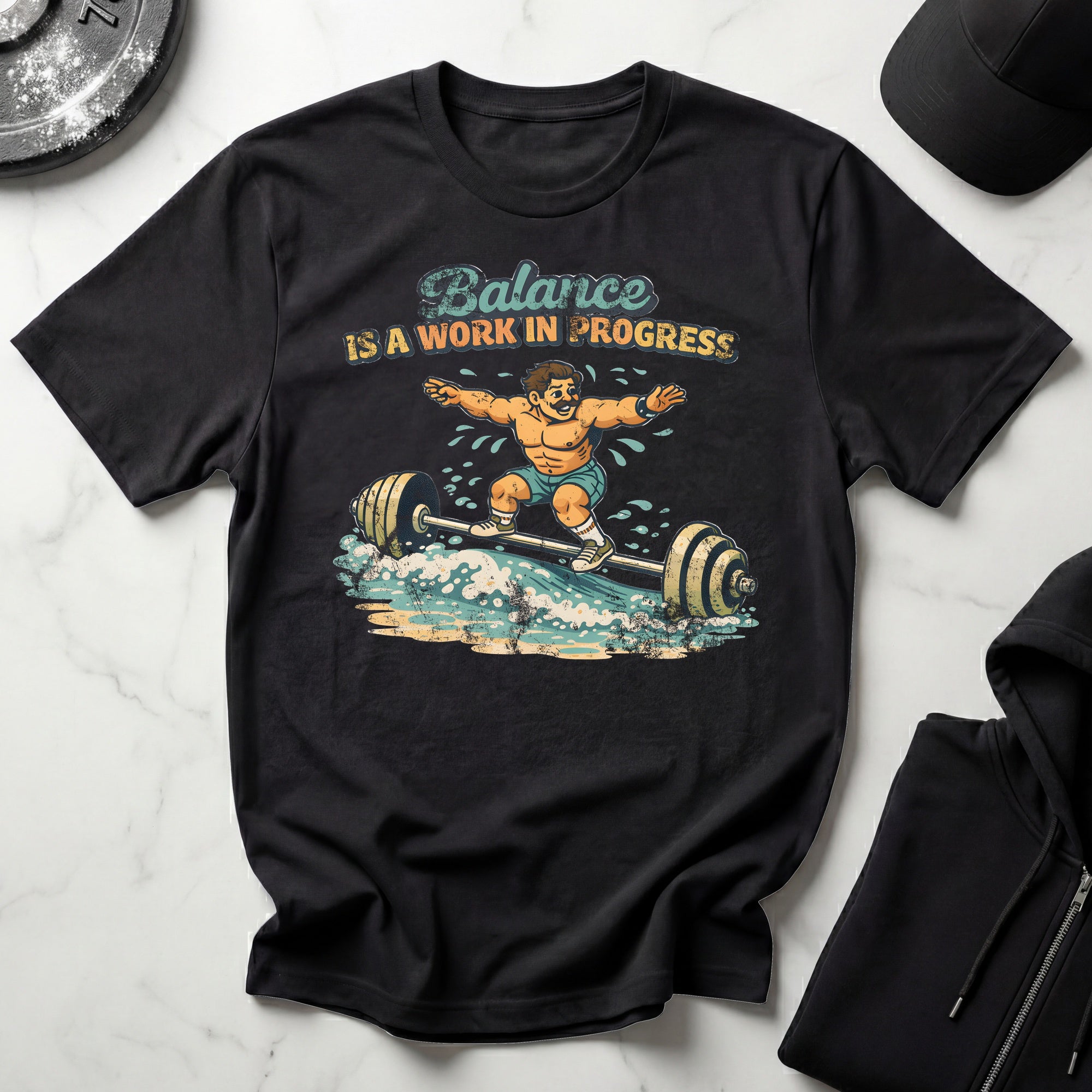 Retro Venice Balance In Progress Gymwear T-Shirt