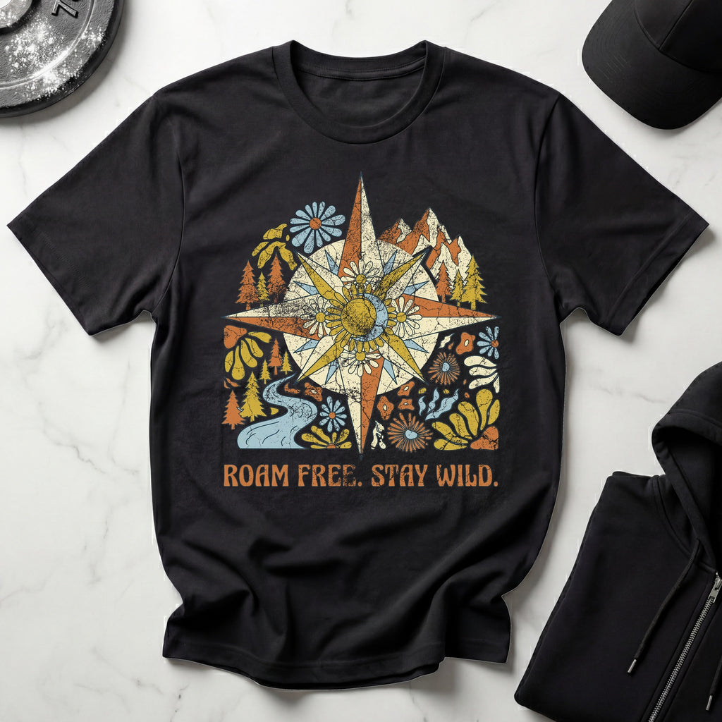 Roam Free Stay Wild Retro Gym T-Shirt
