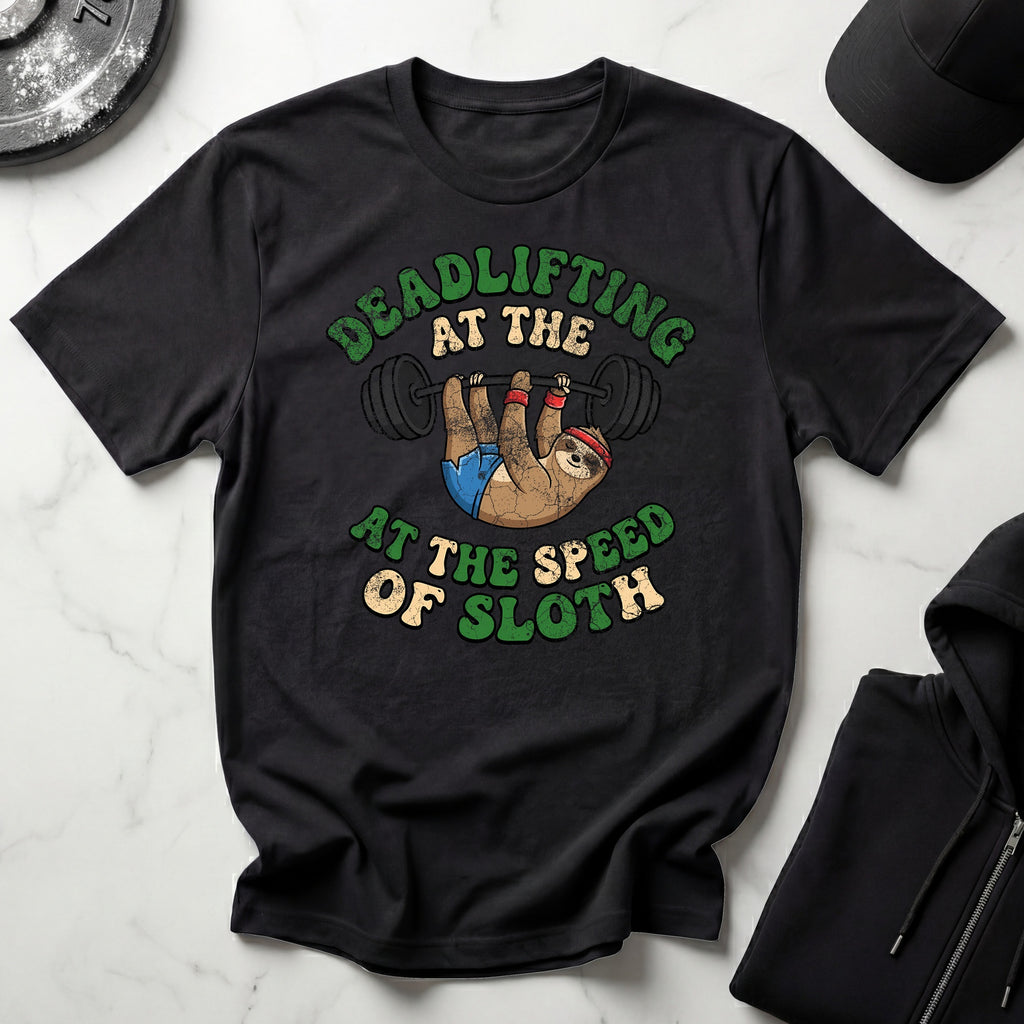 Deadlifting At The Speed of Sloth Vintage Gym T-Shirt