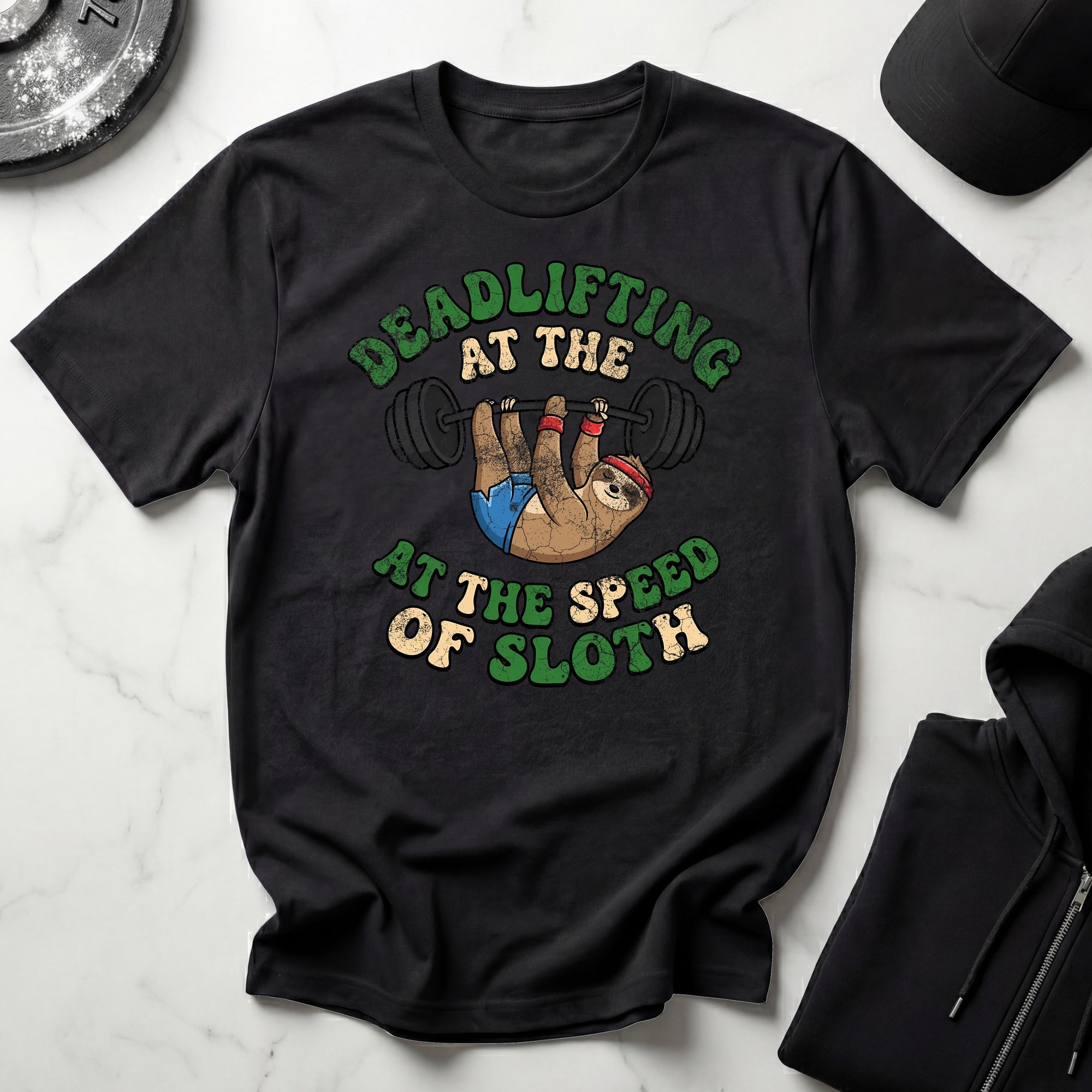 Deadlifting At The Speed of Sloth Vintage Gym T-Shirt