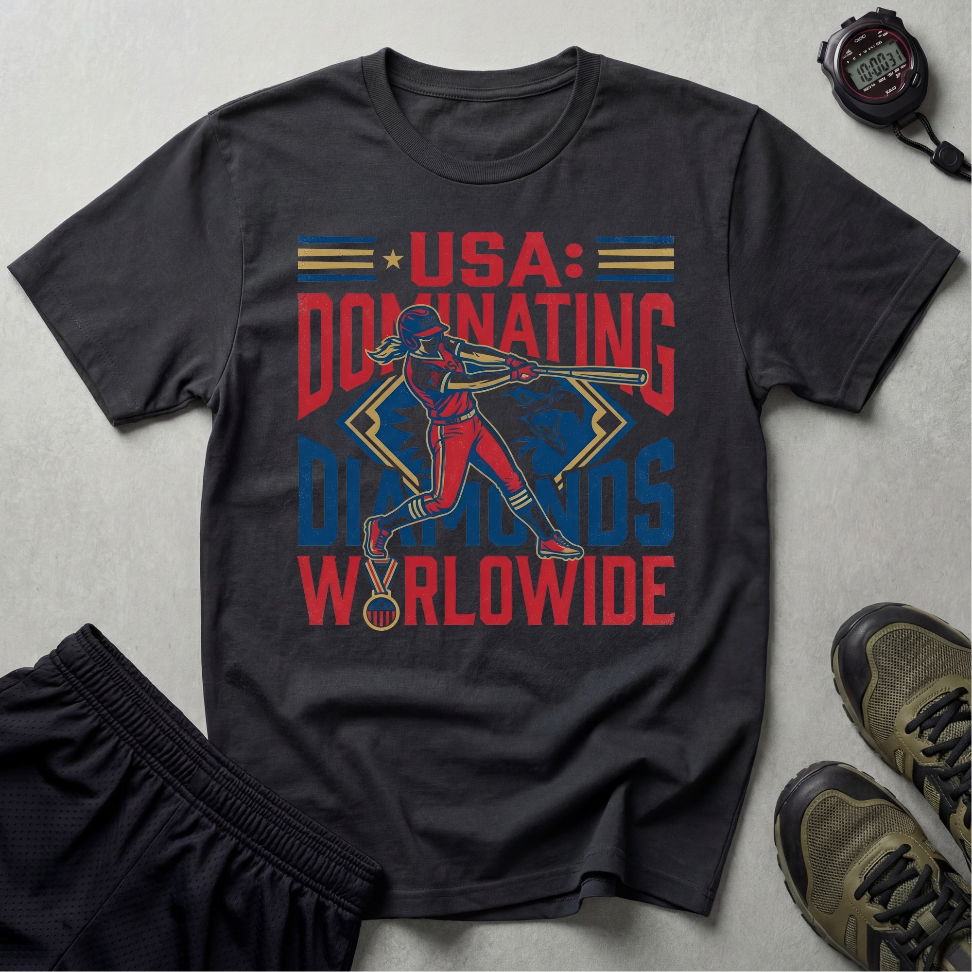 Softball USA Dominating Vintage Gymwear T-Shirt
