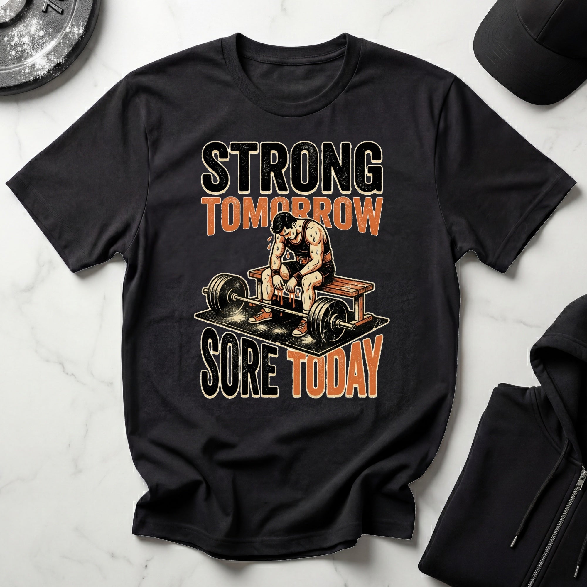 Strong Tomorrow Sore Today Bodybuilding T-Shirt