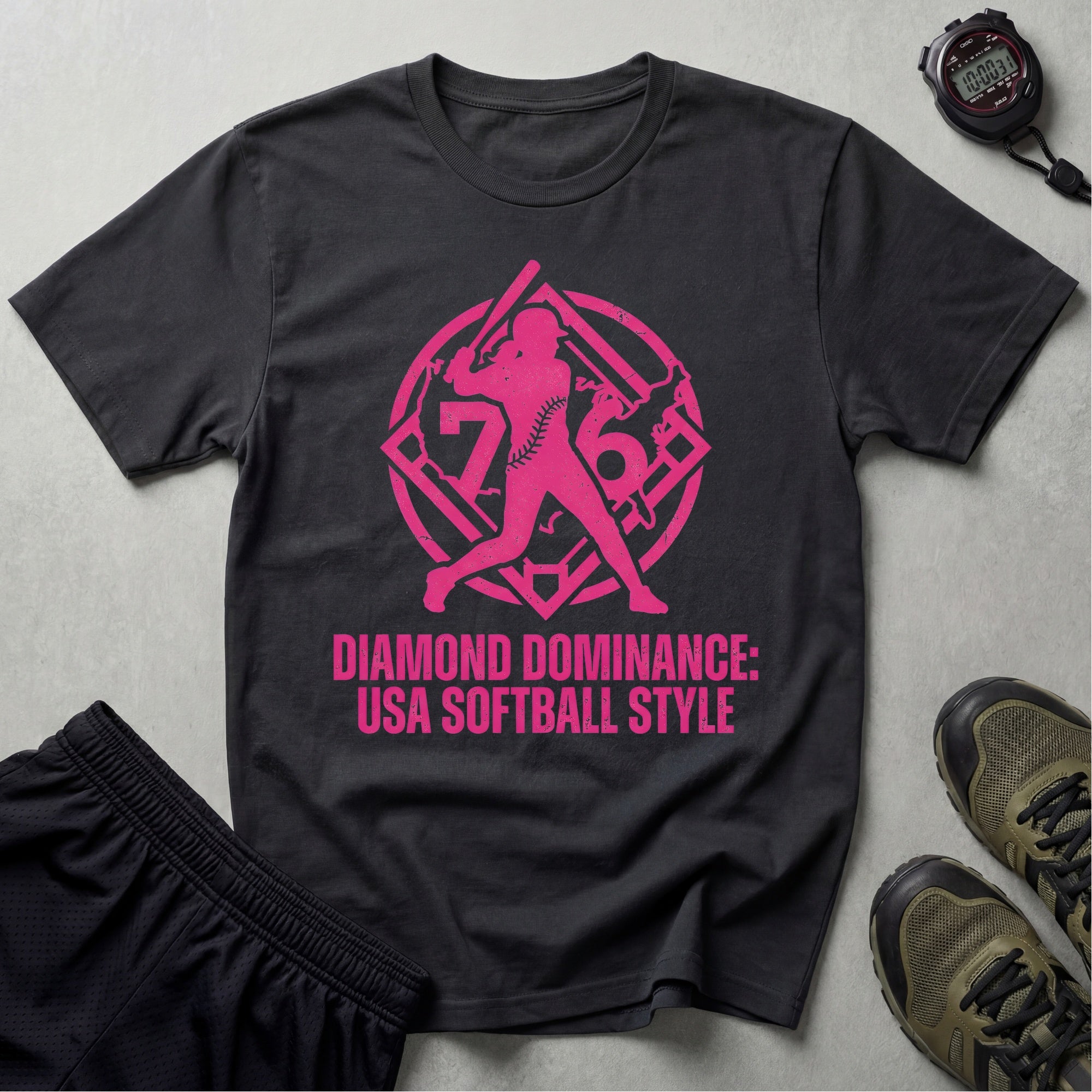 Diamond Dominance Softball USA Gym T-Shirt