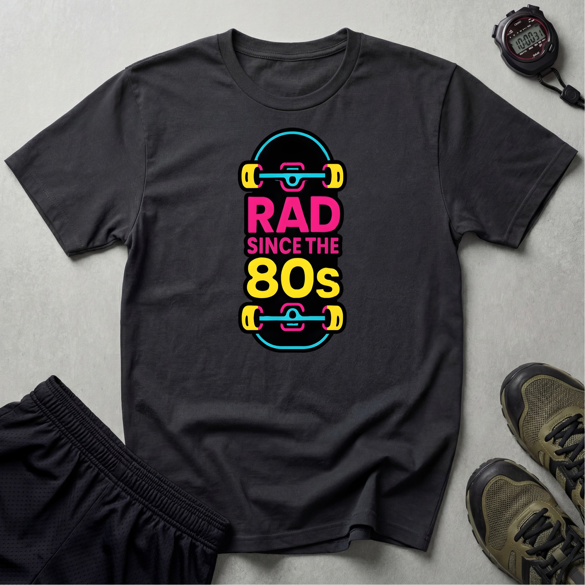 Neon 80s Skateboard T-Shirt