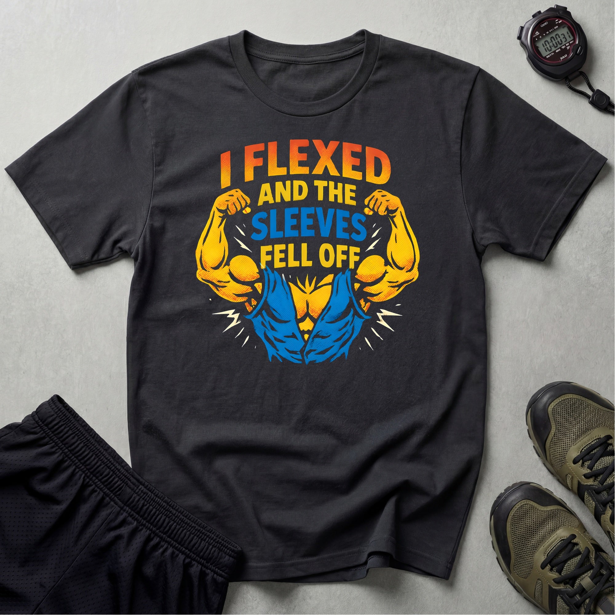 Flexed Arms Sleeves Off T-Shirt
