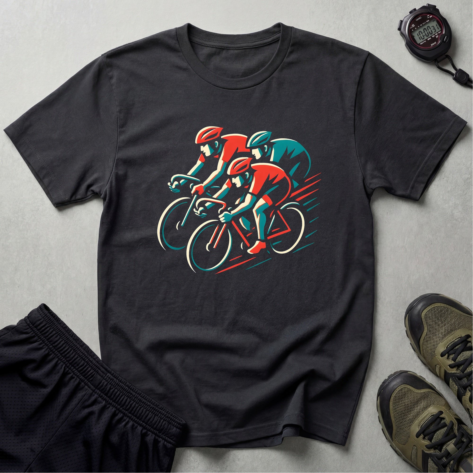 Cyclists Racing Scene T-Shirt