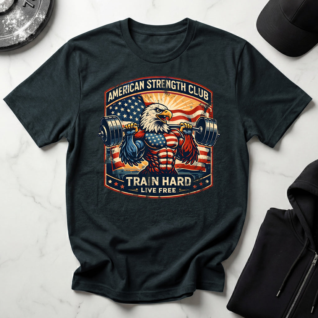 Amercan Strength Club Gymwear Stay Free T-Shirt