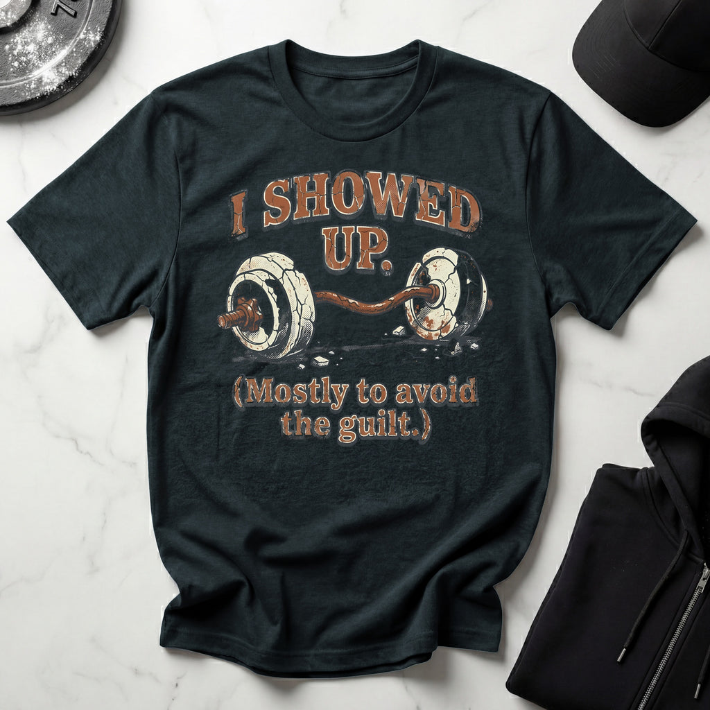 I Showed Up Vintage Gym Tee Shirt