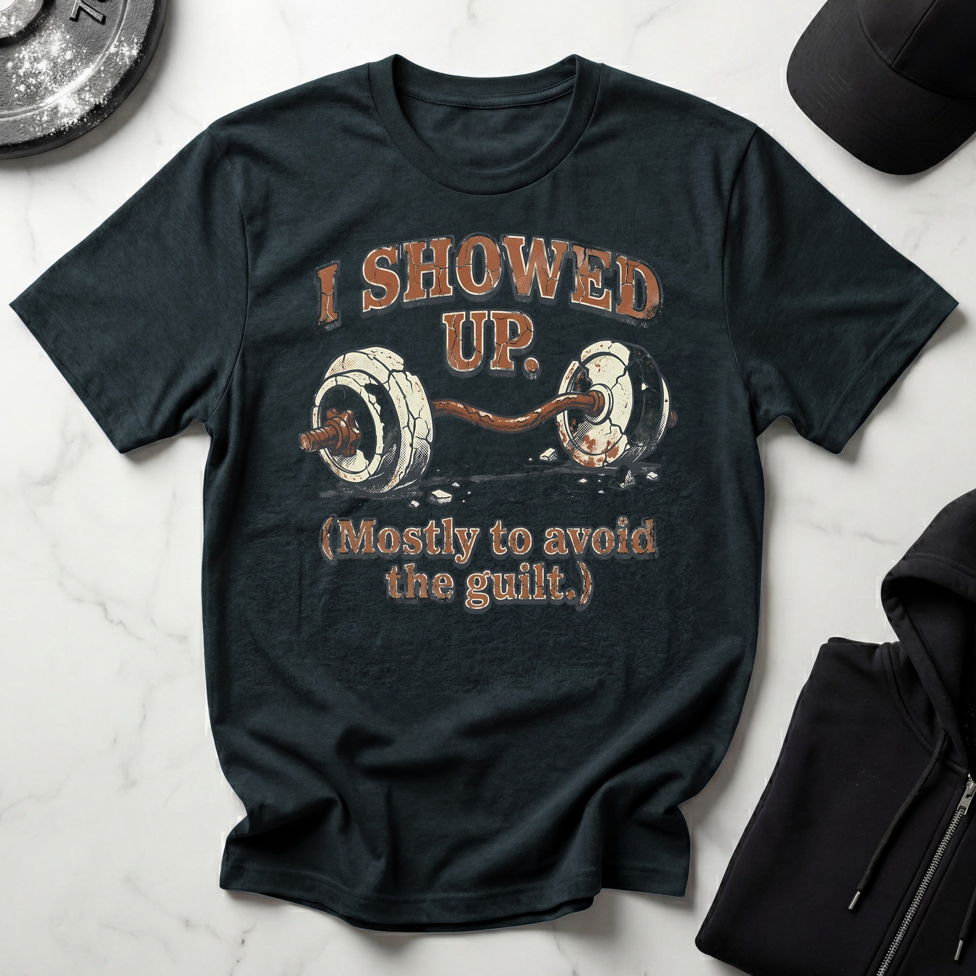 I Showed Up Vintage Gym Tee Shirt