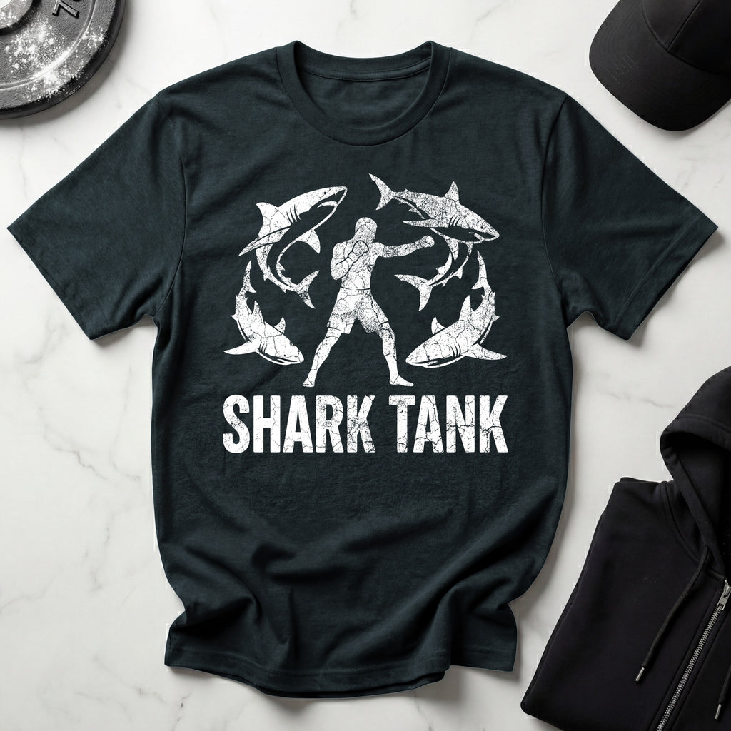 MMA Shark Tank Training Grunge white Gym T-Shirt