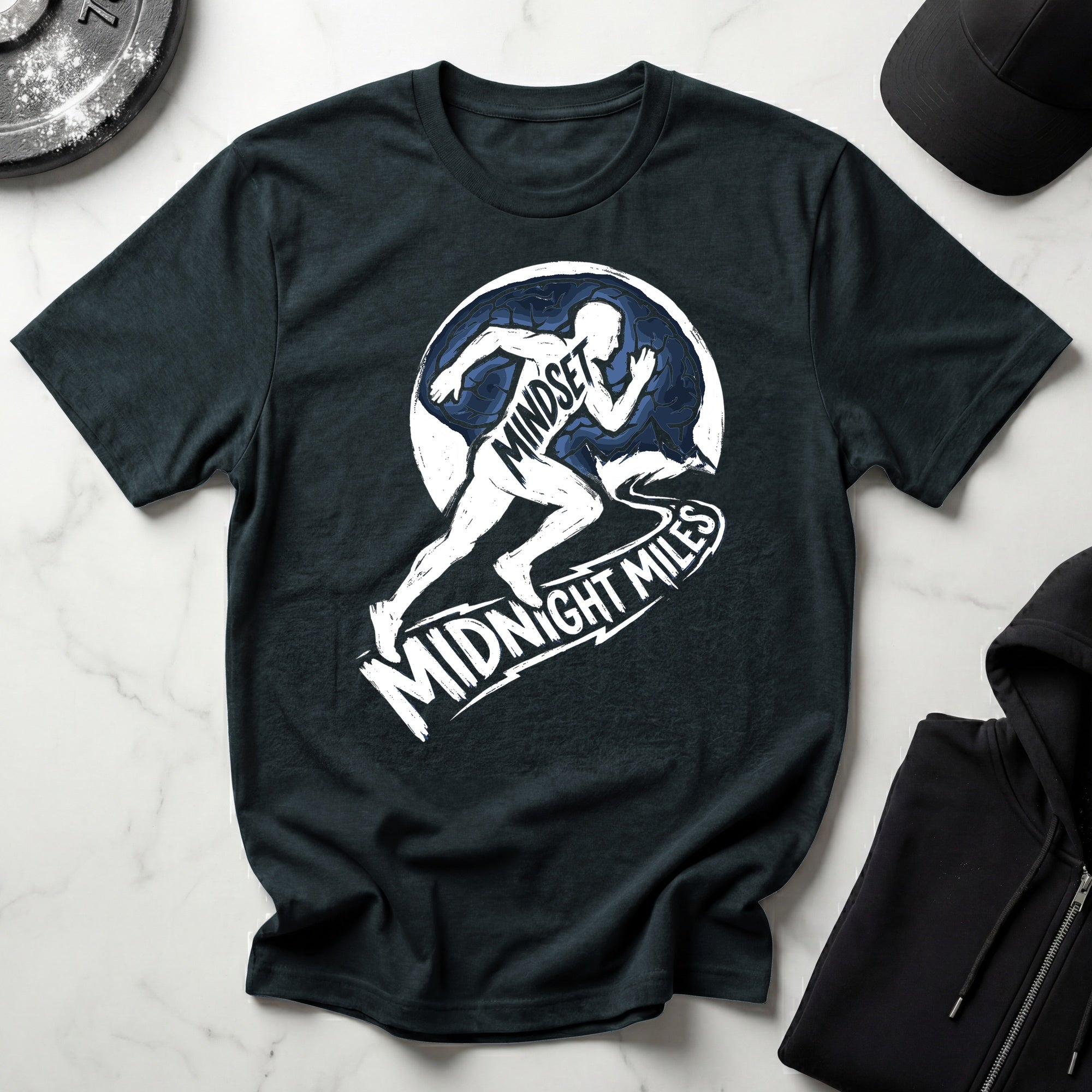 Midnight Miles Marathon Mindset Gymwear T-Shirt