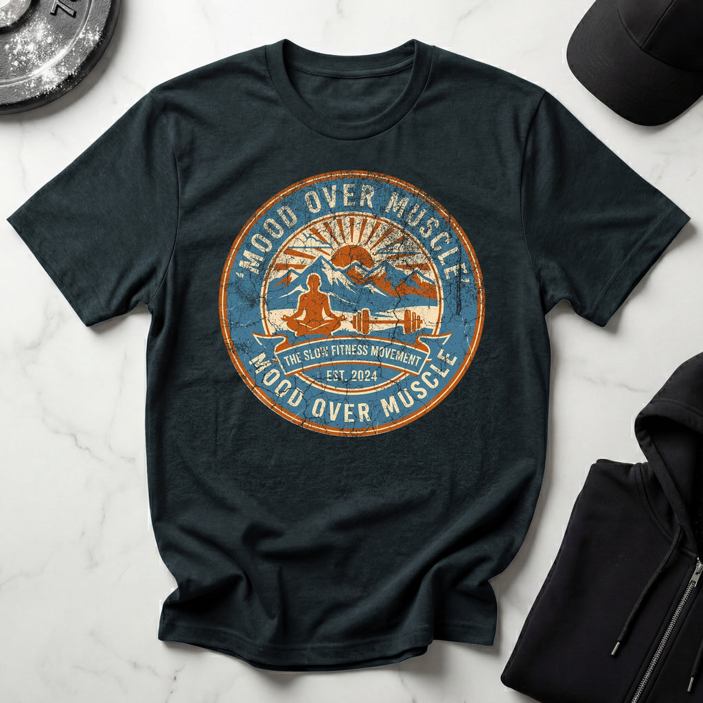 Mood Over Muscle Grunge Vintage Gym T-Shirt