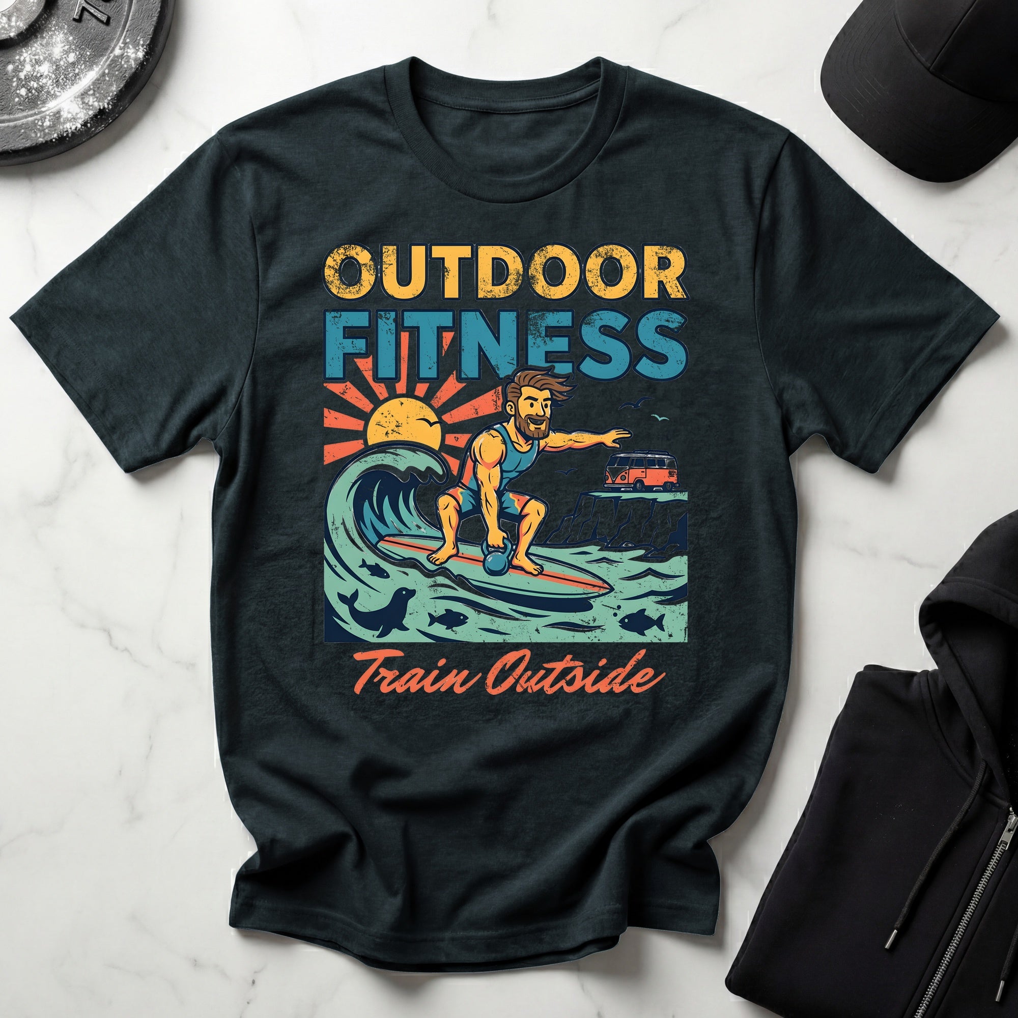 Outdoor Fitness Train Outside Gymwear T-Shirt