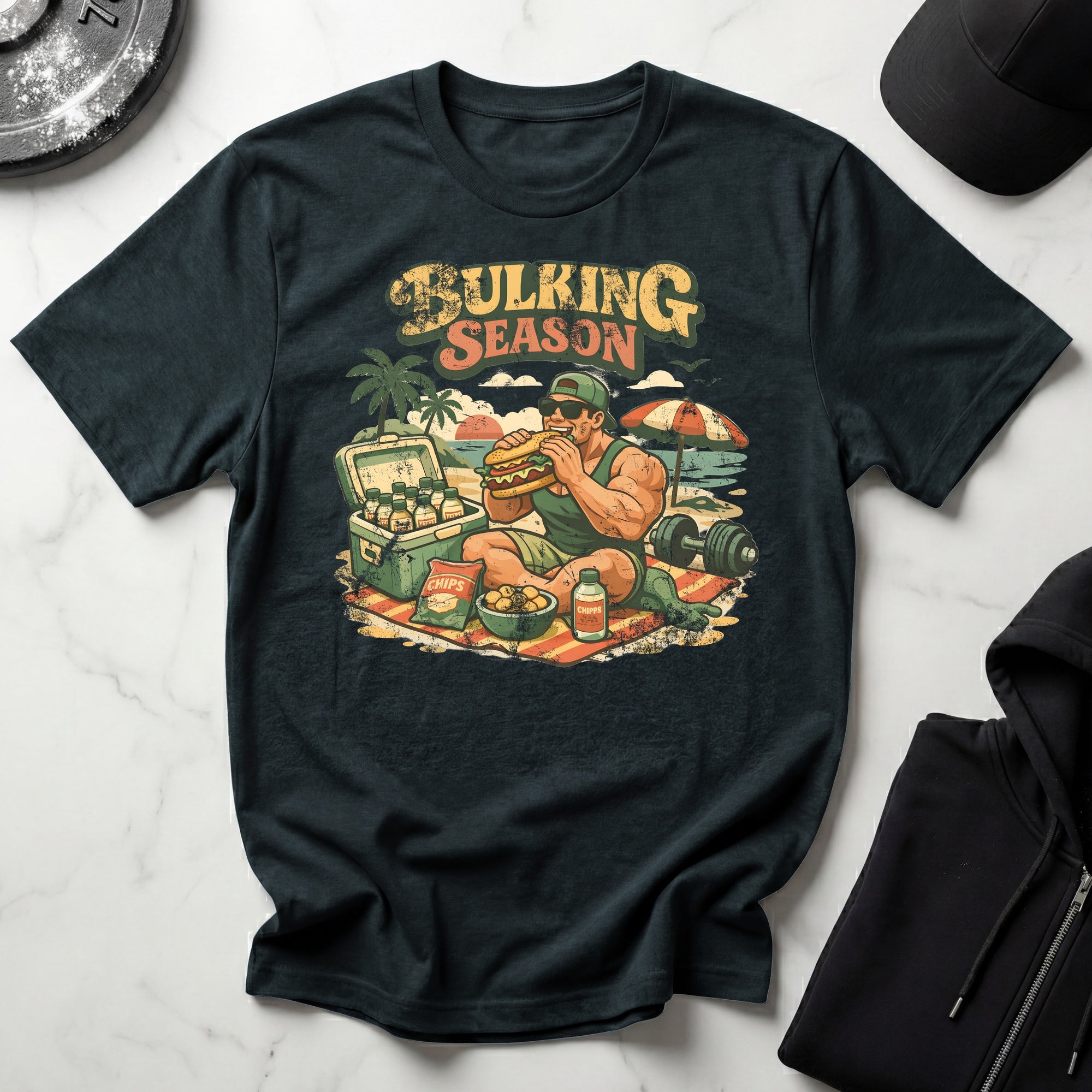 Retro Venice Beach Bulk Season Gym T-Shirt