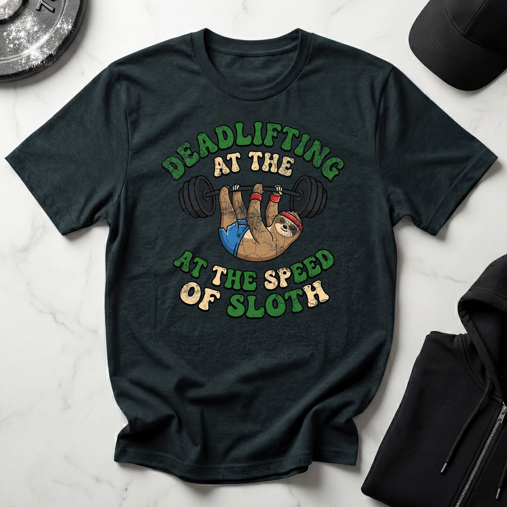 Deadlifting At The Speed of Sloth Vintage Gym T-Shirt