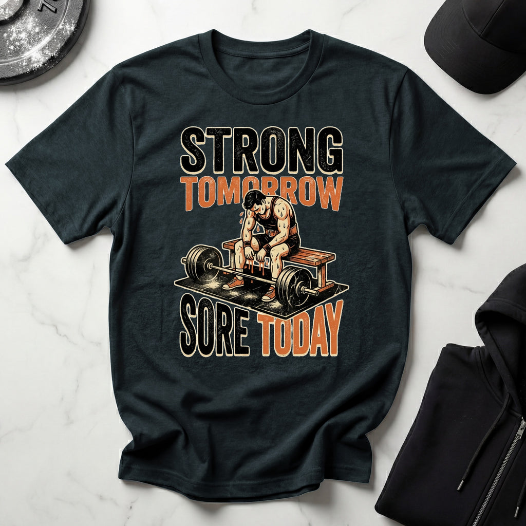 Strong Tomorrow Sore Today Bodybuilding T-Shirt