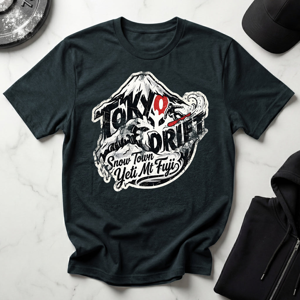 Mt Fuji Drift Snowboarding T-Shirt