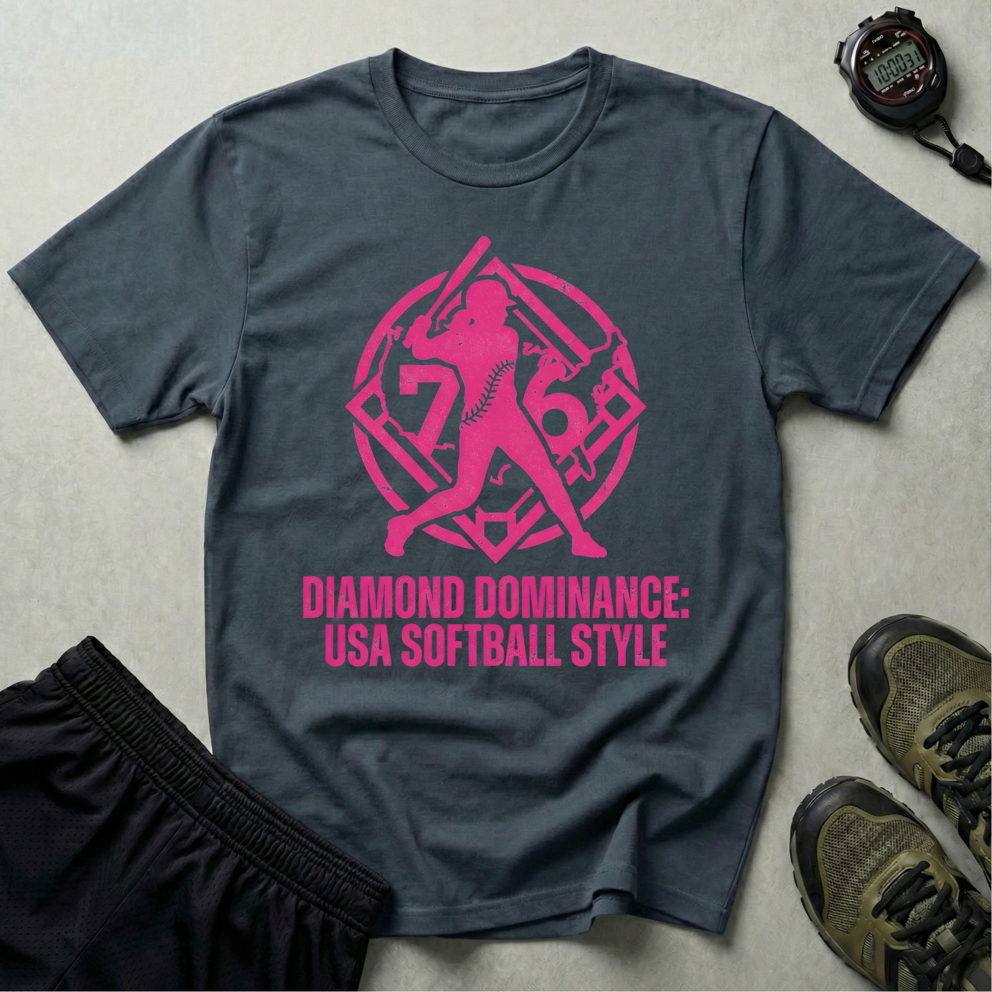 Diamond Dominance Softball USA Gym T-Shirt