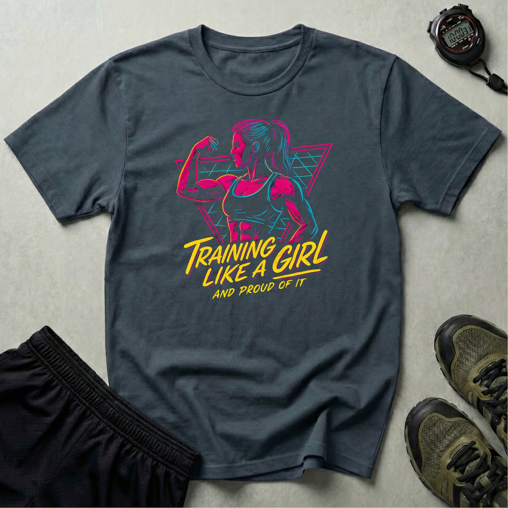 Neon Female Bodybuilder T-Shirt