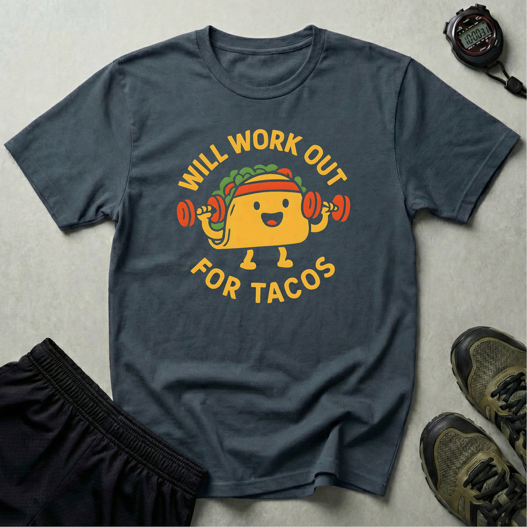 Taco Weightlifting Mascot T-Shirt