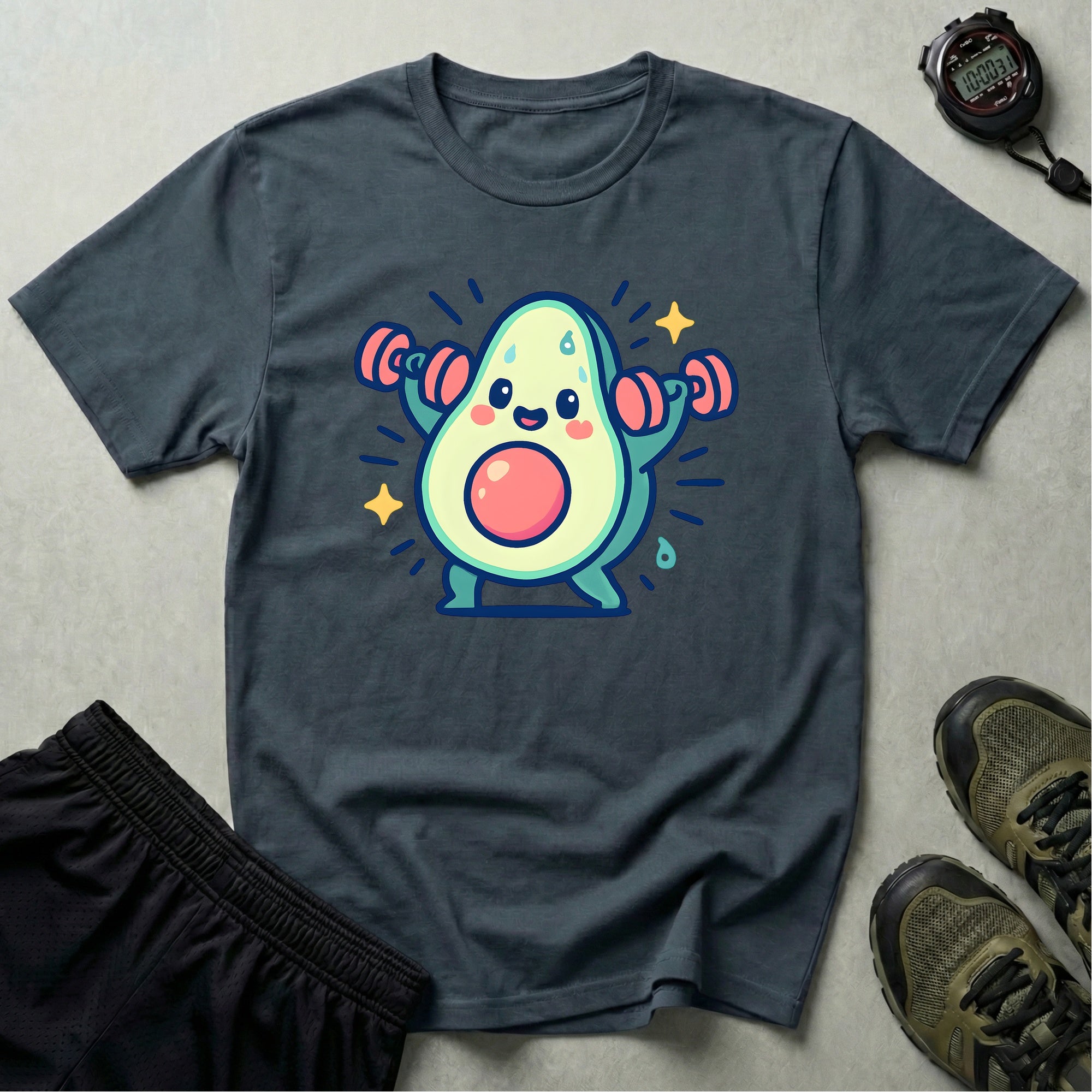 Avocado Lifting Weights T-Shirt