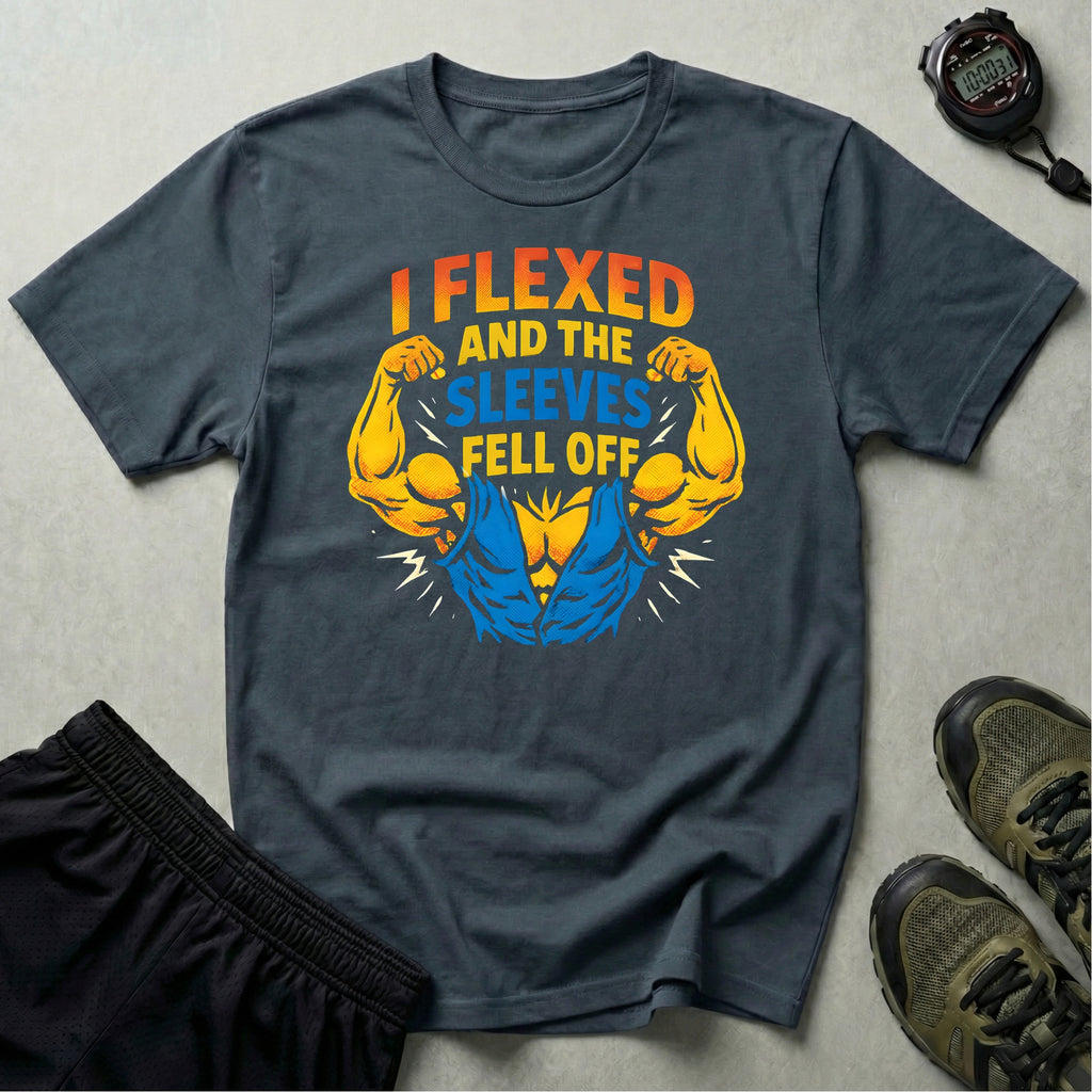 Flexed Arms Sleeves Off T-Shirt