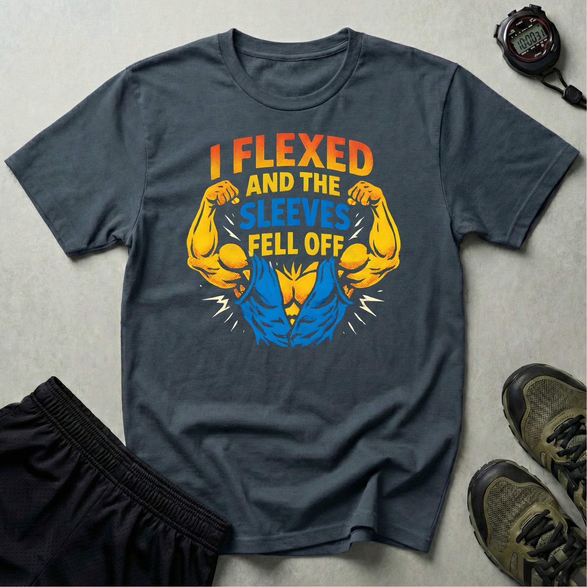 Flexed Arms Sleeves Off T-Shirt