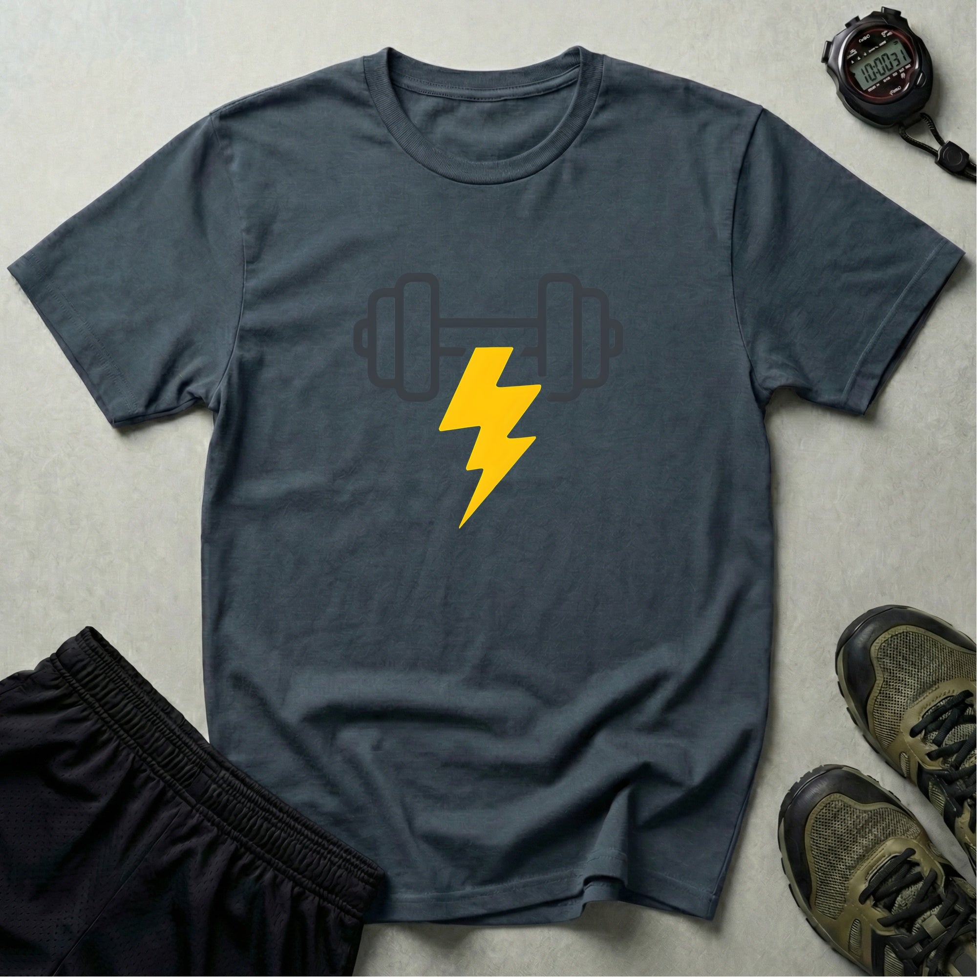 Lightning bolt dumbbell T-Shirt