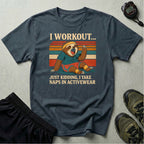 Napping Bear in Activewear T-Shirt