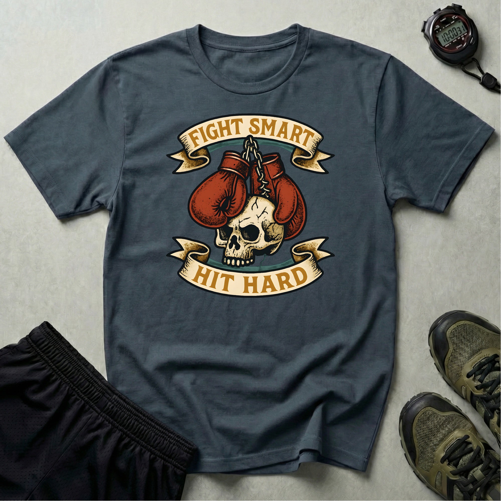 Boxing Skull with Gloves T-Shirt