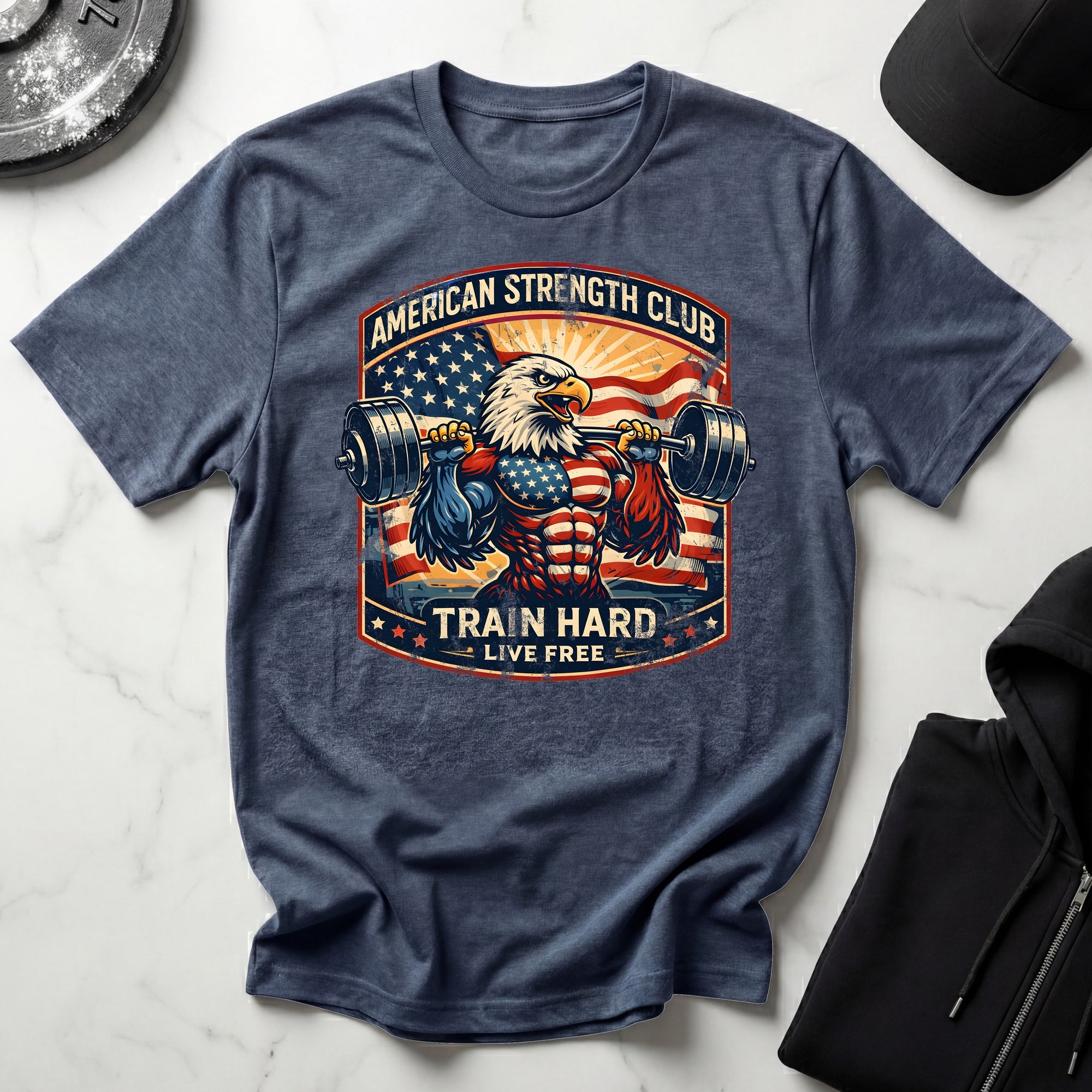 Amercan Strength Club Gymwear Stay Free T-Shirt
