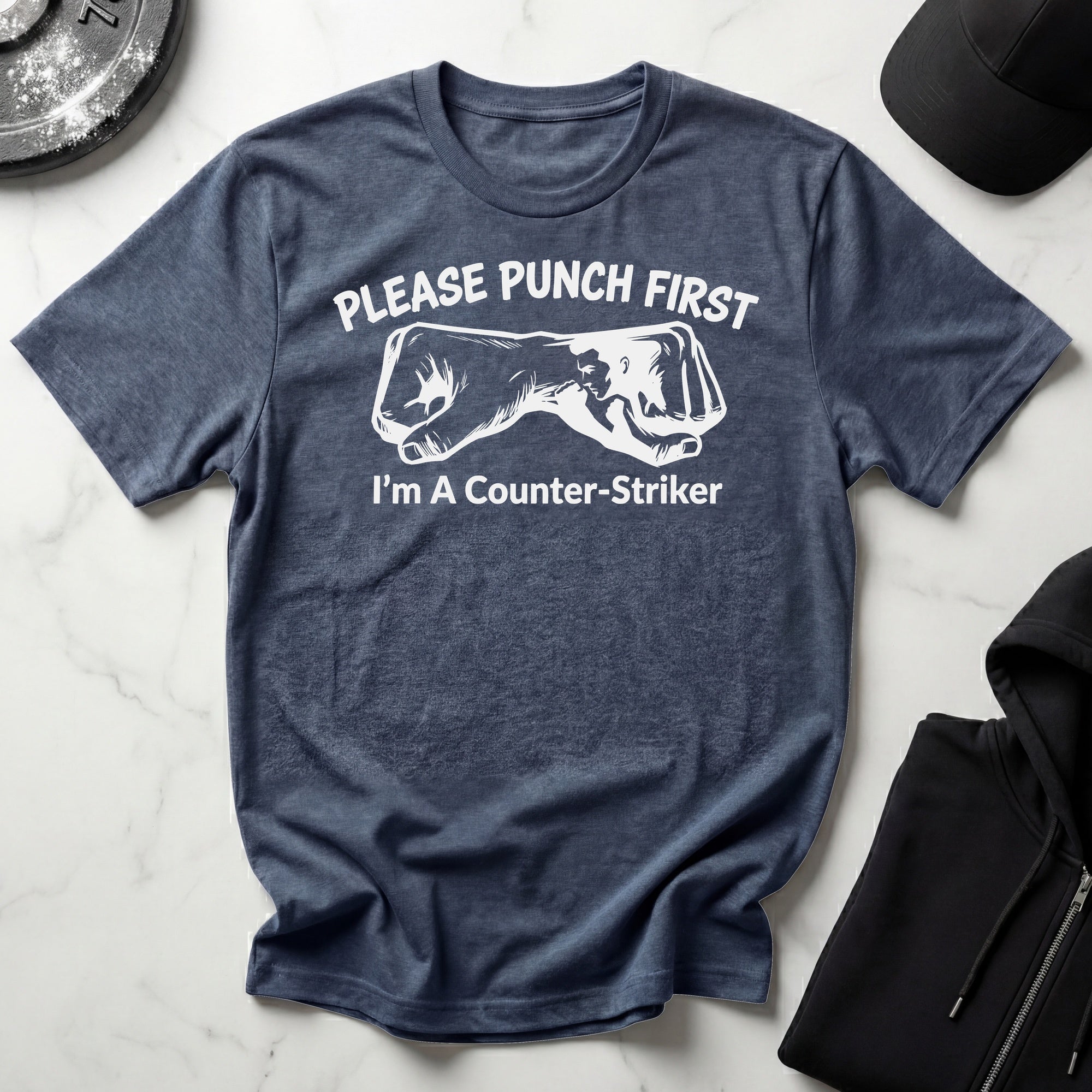 Please Punch First Counterstriker Gym T-Shirt