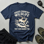 Cross Country Wildlife Run Scared Too Dark T-Shirt