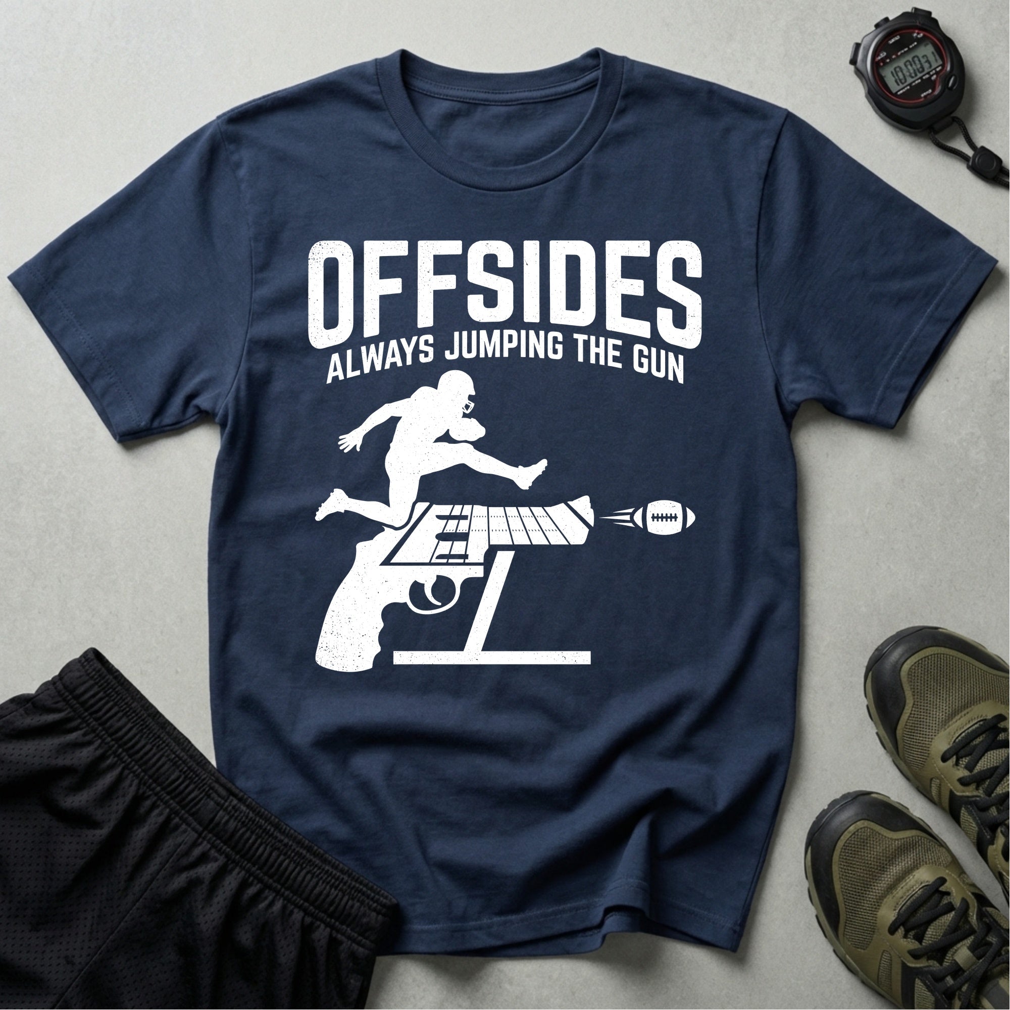 Gridiron Offsides Always Jump The Gun Gym T-Shirt