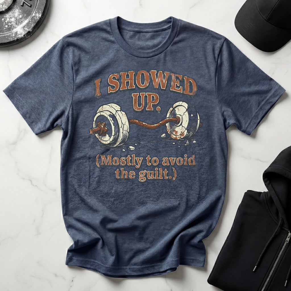 I Showed Up Vintage Gym Tee Shirt