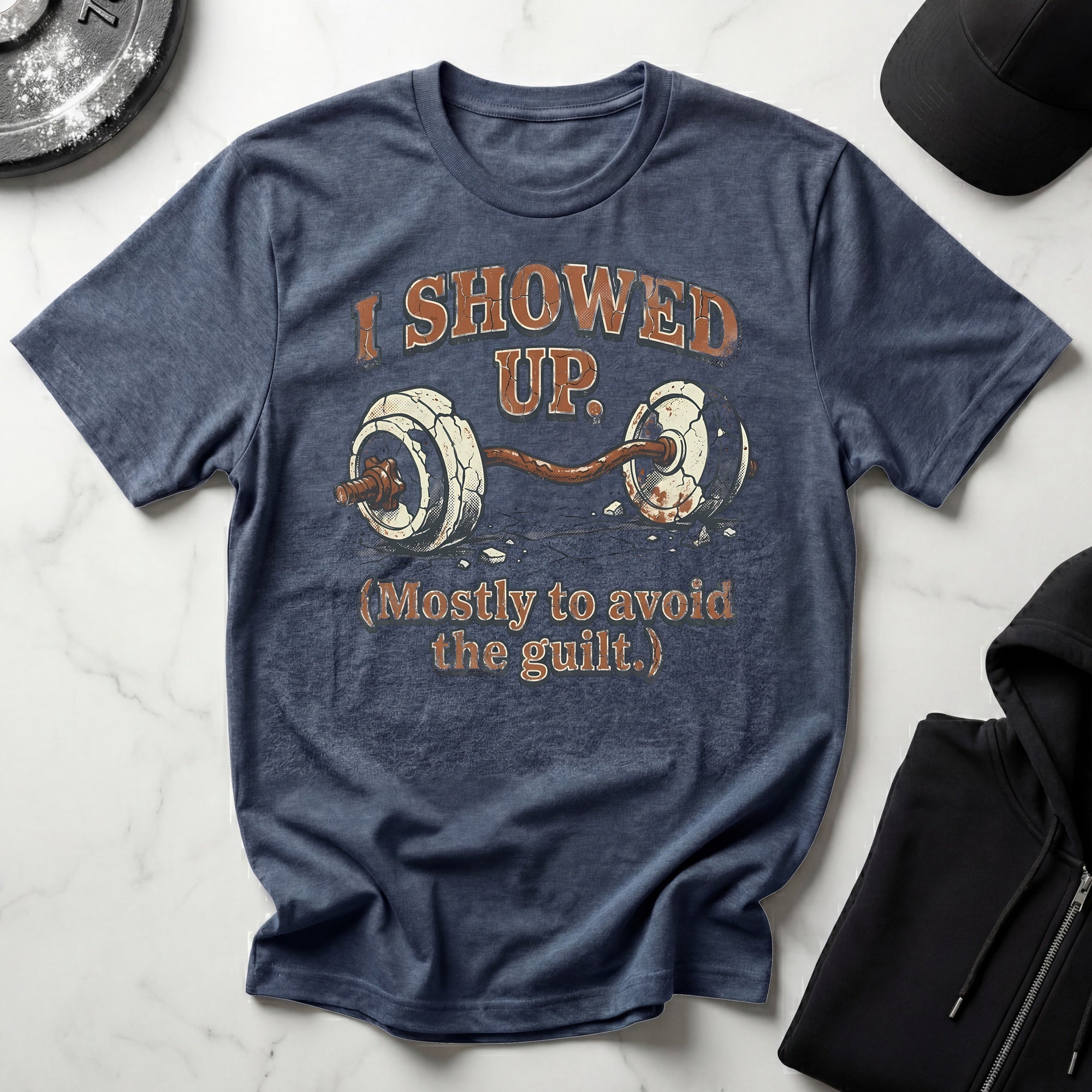 I Showed Up Vintage Gym Tee Shirt