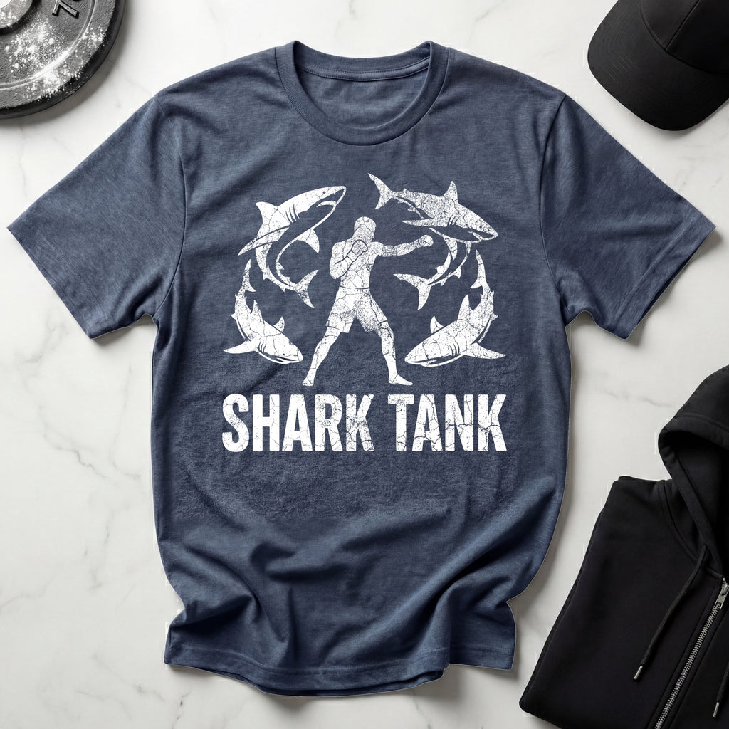 MMA Shark Tank Training Grunge white Gym T-Shirt