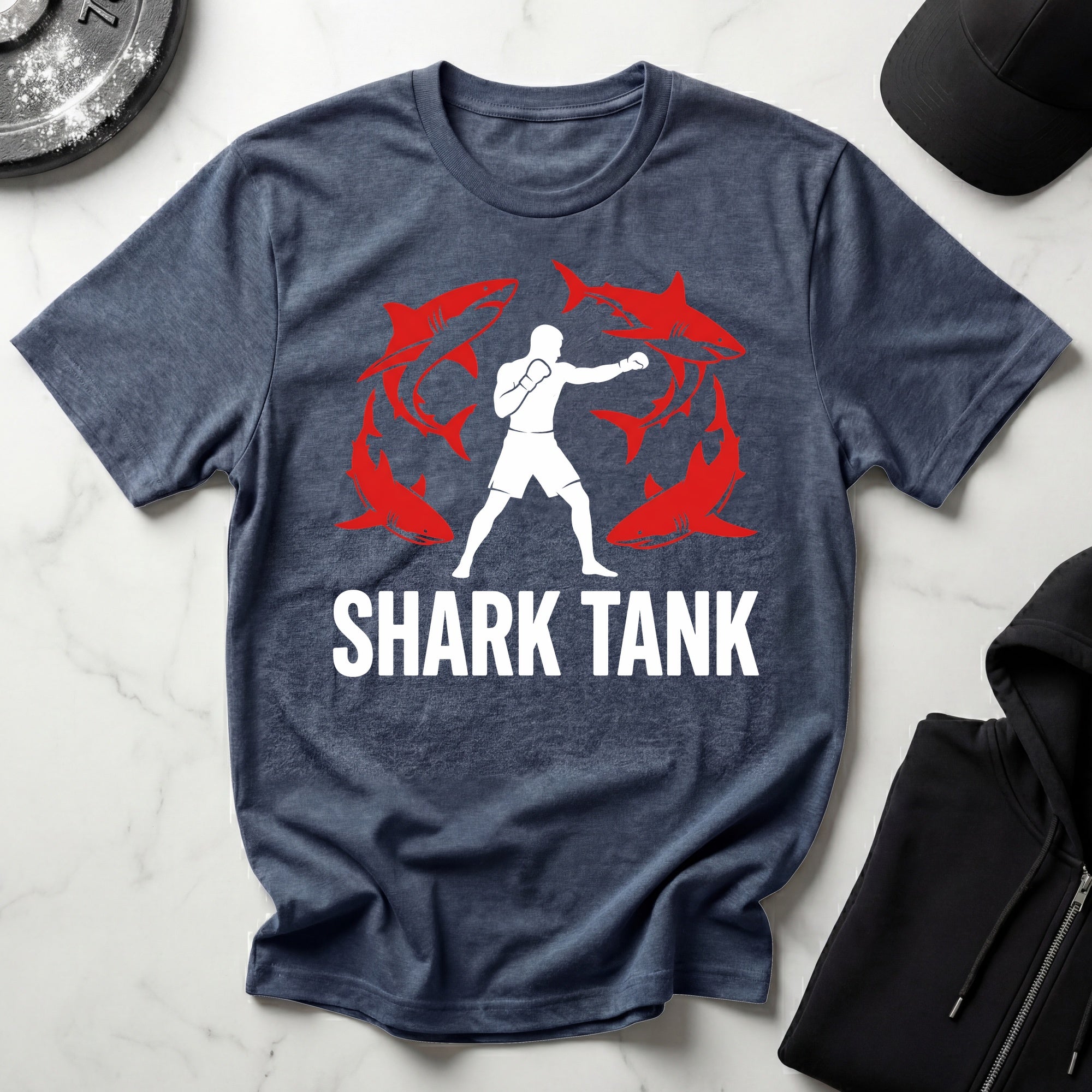 MMA Shark Tank Training Red Gym T-Shirt