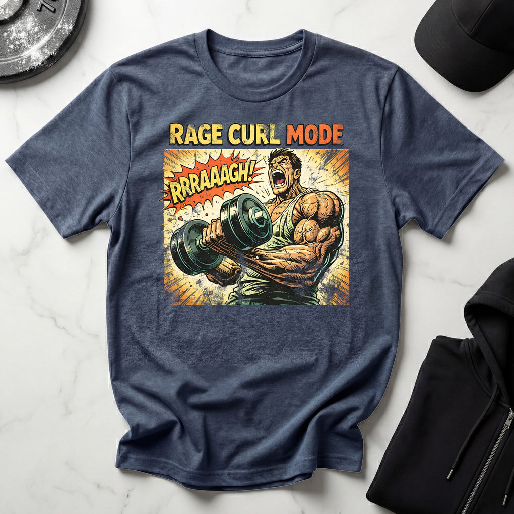 Retro Comic Rage Curl Gymwear T-Shirt