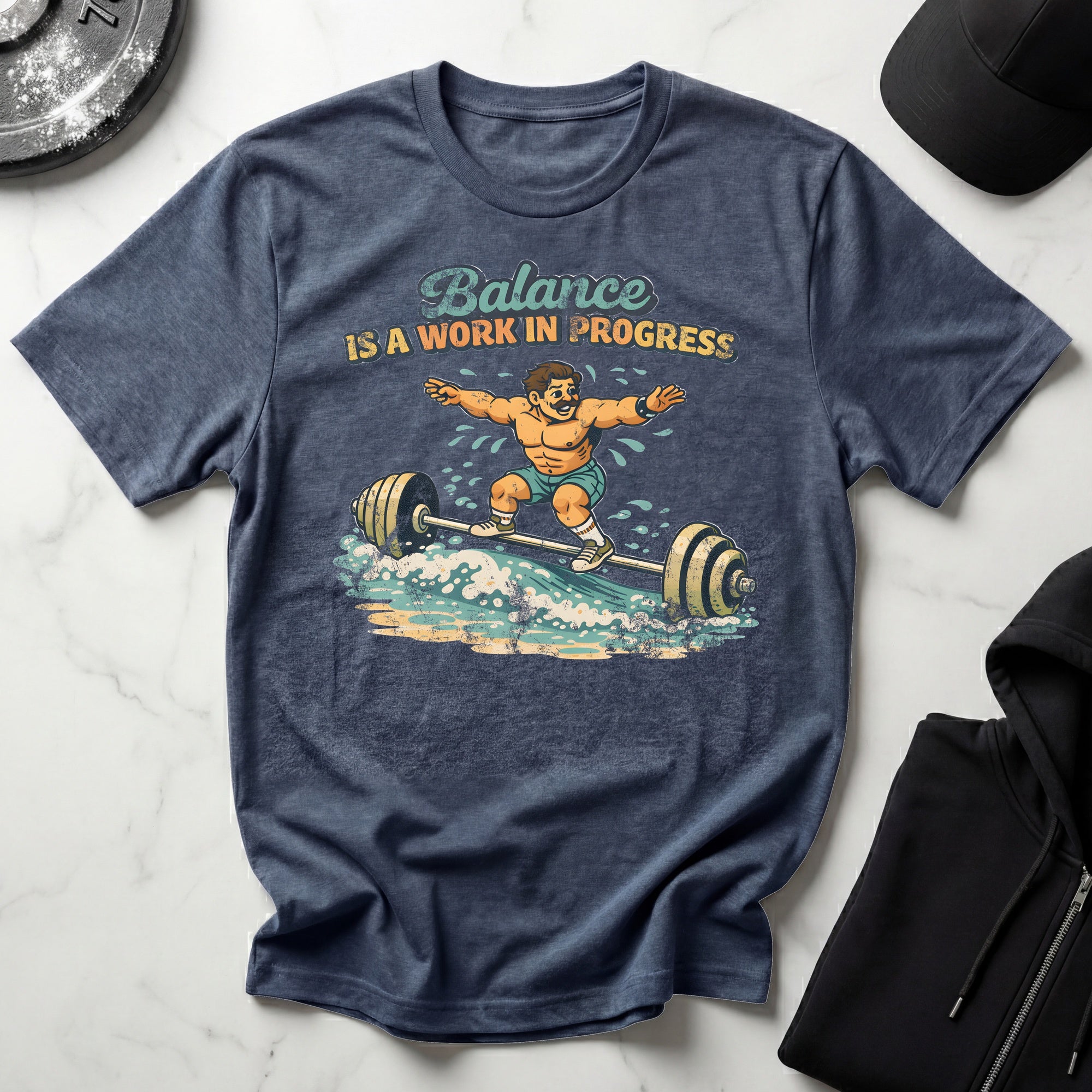 Retro Venice Balance In Progress Gymwear T-Shirt