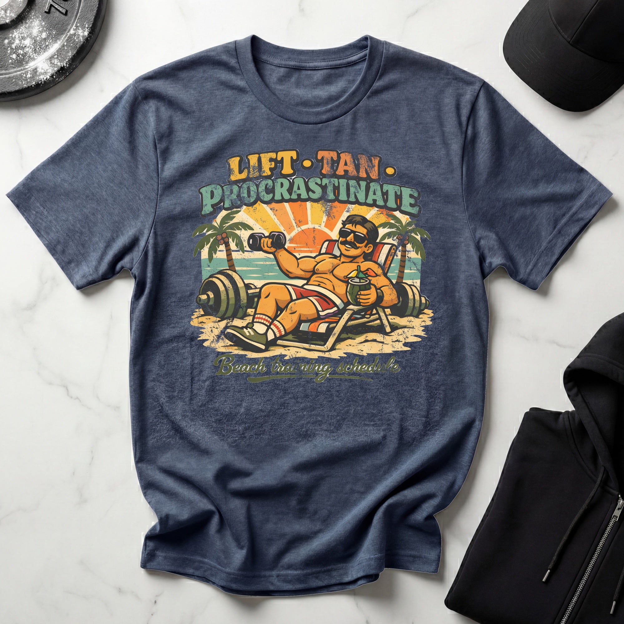 Retro Venice Beach Training Sequence Gym T-Shirt