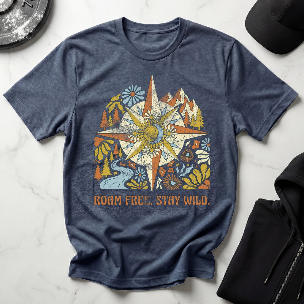Roam Free Stay Wild Retro Gym T-Shirt